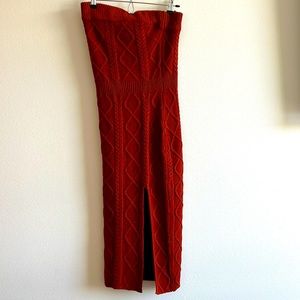 Rust colored tub sweater dress